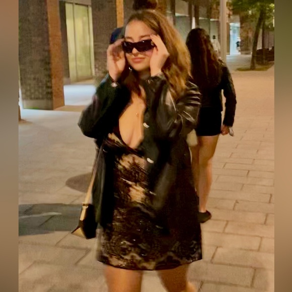 Sequin Lace Mini Dress - Free People - Picture 4 of 5